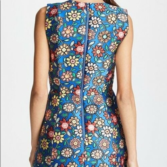 ALICE + OLIVIA Flared floral-jacquard mini dress 8 - Picture 2 of 6